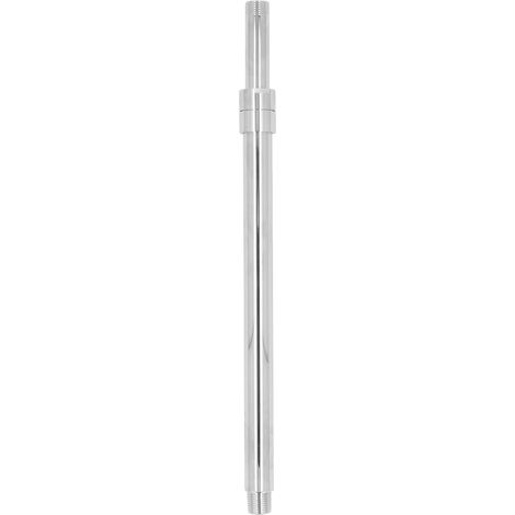 Douche de plafond 27,6 pouces, bras de douche réglable en acier inoxydable, rallonge de fixation murale pour pommeau de pluie (1/5)