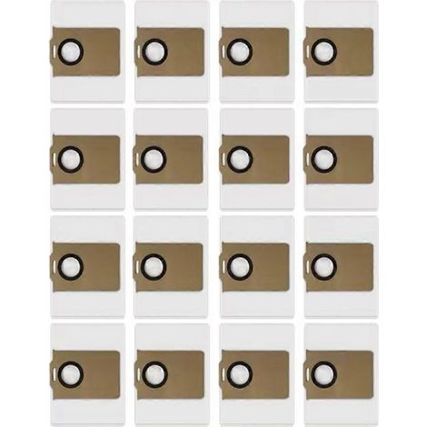 Lot de 16 sacs à poussière pour aspirateur Dreame Mova E20 Plus/Proscenic Q8 Max /Trouver E20 Pro Plus/Honor Choice R3 Plus