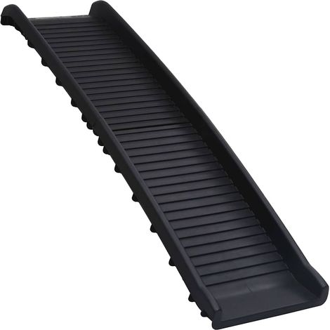 vidaXL Rampa per Cani Pieghevole Nera 155,5x40x15,5 cm