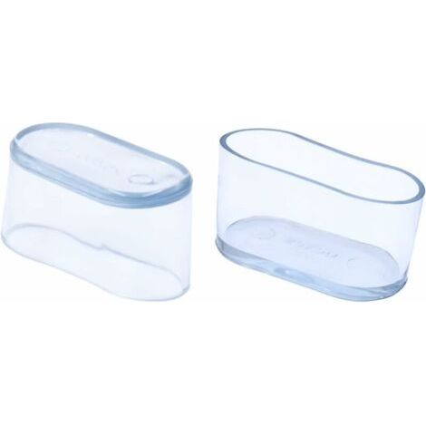 Juego de 52 tapas ovaladas transparentes de PVC suave para patas de sillas y mesas, 16 x 34 mm (1,6 x 3,4 cm), Sunny (1/5)