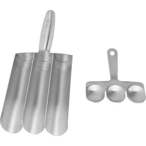 Macchina per polpette in acciaio inox, utensile da cucina multifunzionale, tripla macchina per polpette con paletta per il taglio, ideale per gli amanti delle polpette. (1/5)
