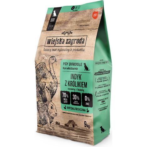 Wiejska Zagroda nourriture humide pour chiens dinde et lapin 9kg (1/3)