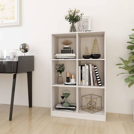 vidaXL Bibliothèque Blanc 70x33x110 cm Bois de pin massif (1/5)