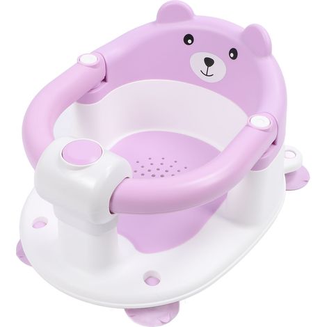 Chaise de bain antidérapante pour bébé, siège de bain/siège de douche pour nouveau-né, violette (1/5)
