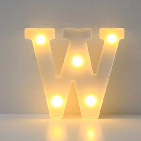 Lettre Lumineuse - LED Blanc - Lettre Plastique Support Autonome ou Suspension - Décoration Mariage Fête Engagement - A à M - 1 Pièce (1/5)