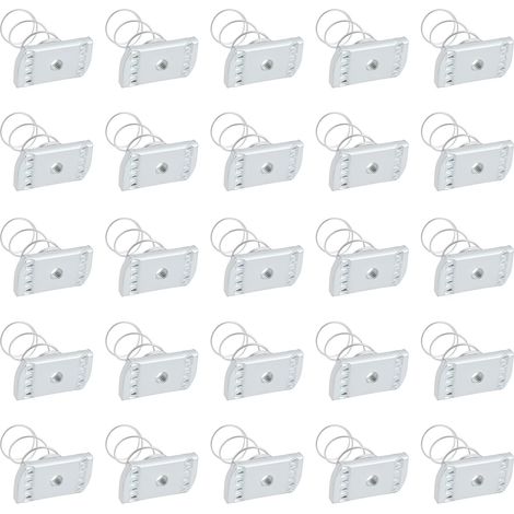 25 Pièces Écrous de Canal à Ressort m6 Zingués Ressort Long pour Canaux Série C et Inserts (1/5)