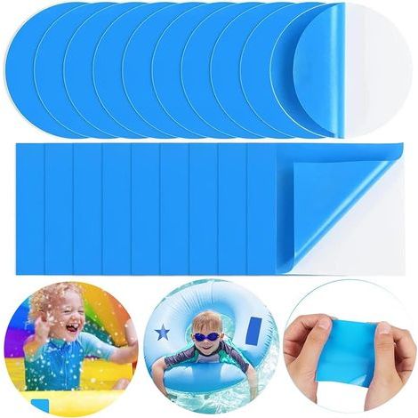 Set mit 20 selbstklebenden Unterwasser-Poolflicken – PVC-Unterwasserreparaturset – Poolreparaturset – Für Wasserbetten, aufblasbare Sofas, Pools, Partys (1/5)