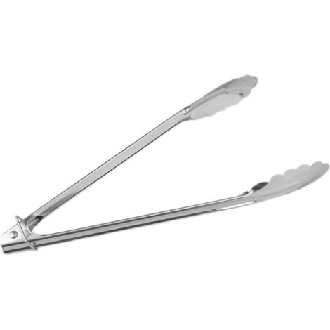 FLITI Edelstahl-Cafeteriazange mit Eichenblattmuster, 30 cm Länge, silberfarben (1/4)