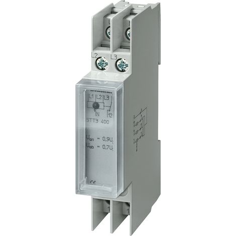 Siemens Relé de tensión T5570 AC 230/400V 1W 0,85/0,95 con tapa transparente, 5TT3401