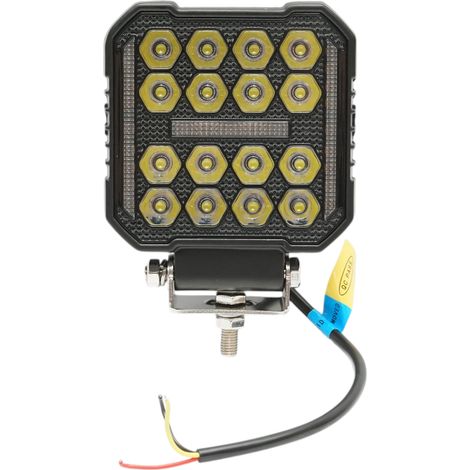 Proiettore LED quadrato con DRL 9-36V, 18W bianco-giallo, corpo in alluminio 108x108x35mm IP68 Breckner Germany (1/5)