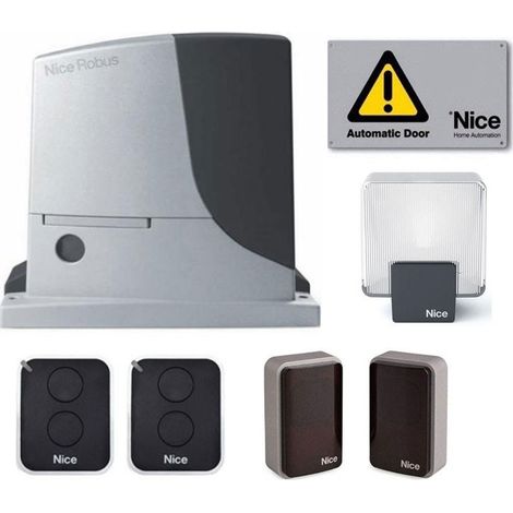 Kit d'automatisation NICE ROBUS RB600BDKCE pour portails coulissants jusqu'à 600 kg 24 V (1/10)