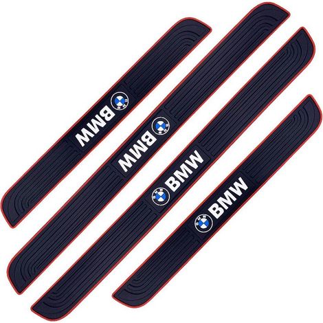 Lot de 4 barres de seuil de porte voiture – Caoutchouc souple PVC – Résistant à l'eau et aux UV – Protection seuil porte automobile (1/5)