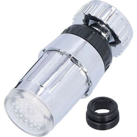 Mitigeur lumineux LED LD8001-B6, contrôle de température 3 couleurs, pommeau rotatif 360°, éclairage pour maison. (1/5)