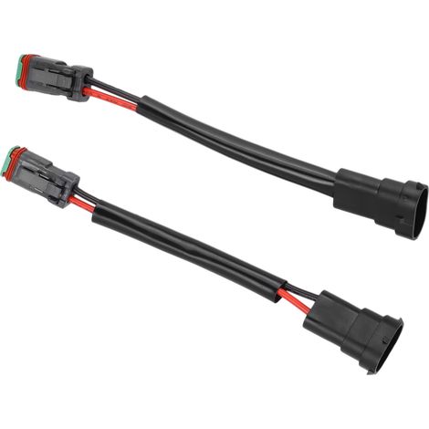 Packung mit 2 wasserdichten DT-Buchse auf H11-Stecker-Verkabelungsadapter für LED-Arbeitsscheinwerfer (1/5)
