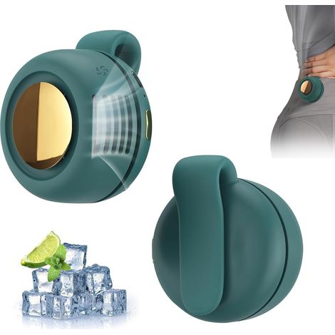 Mini ventilateur à pince (vert) - Ventilateur de taille - Mini ventilateur portable silencieux sans pales (1/4)