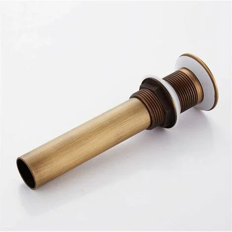Bouchon De Vidage Pour Lavabo - Finition Bronze Huilé - Sans Système Débordement - Mécanisme À Ressort - Pour Lavabos Standards - 1 Pièce (1/5)