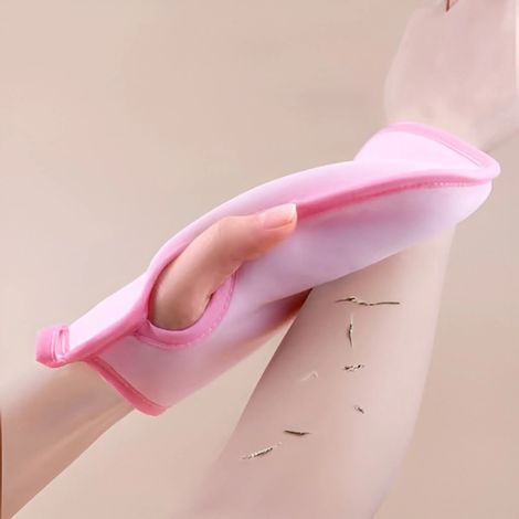 Tiefenreinigender PVA-Schwamm, rosa Badehandschuhe, sanftes Peeling, für alle Hauttypen geeignet, Badeaccessoires, 4er-Packung, rosa. (1/5)