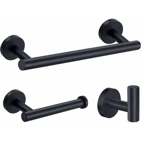 3 Pcs Porte-Serviettes Inoxydable Chrome Porte-Serviettes Mural Sets D'accessoires de Salle de Bains 12"/305mm Porte Serviet Odipie (1/4)