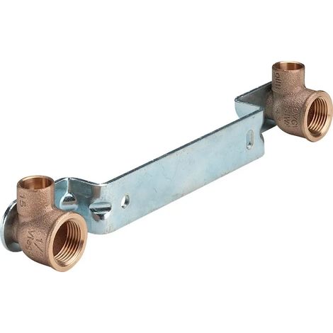 Viega Unidad de montaje Gemini, d 15mm, Rp 1/2, Dimensión de agujeros 200 Bronce rojo, acero galvanizado Modelo 94476.1, 106119