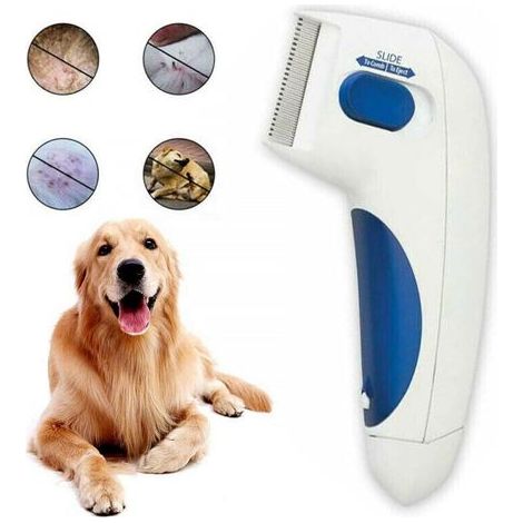 Peigne électrique anti-puces pour animal de compagnie pour chat et chien, peignes de toilettage pour enlever efficacement les puces, peigne de nettoyage des poux, outils de toilettage (1/5)