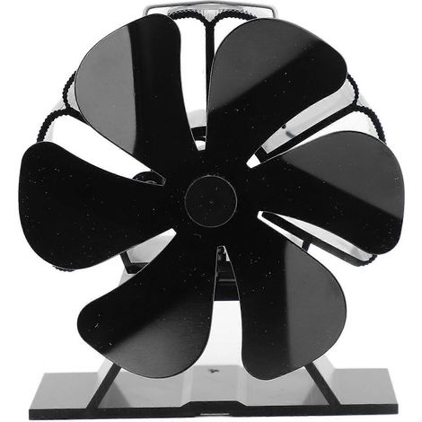 Holzofenventilator, 6 Flügel, wärmebetrieben, leiser Betrieb, hochtemperaturbeständige Aluminiumlegierung