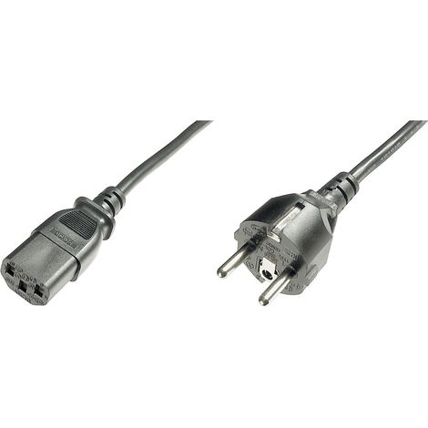 Digitus Netzkabel IEC 60320 C13 CEE 7/7 1,2 m Schwarz