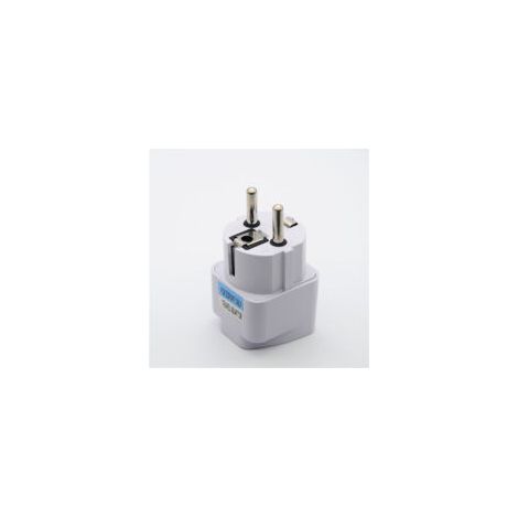 10er-Packung europäische Schuko-Steckeradapter Typ E/F, universeller Reiseadapter für Deutschland, Frankreich, Korea, Russland, Niederlande, Dänemark (Weiß) - Crezuo