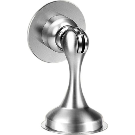 Fermaporta magnetici - Confezione da 4 fermaporta in acciaio inossidabile, resistenti, per la parte superiore e inferiore della porta - Montaggio a parete e a pavimento (1/5)