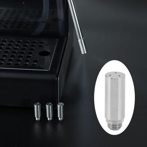 Dampfdüse für Kaffeemaschine [Schwarz/Edelstahl] - 3-Loch-Nachrüstzubehör für Gaggia (1/5)