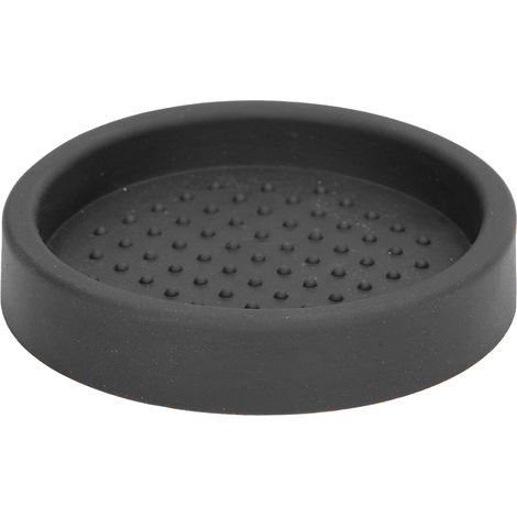 Tapis de tasse à café rond en silicone souple et résistant à la chaleur, portable, pour la maison, noir (1/5)