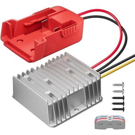 Transformador reductor de 18 V a 12 V para adaptador de batería Milwaukee M18, transformador reductor de CC de 12 V 20 A 240 W (1/5)