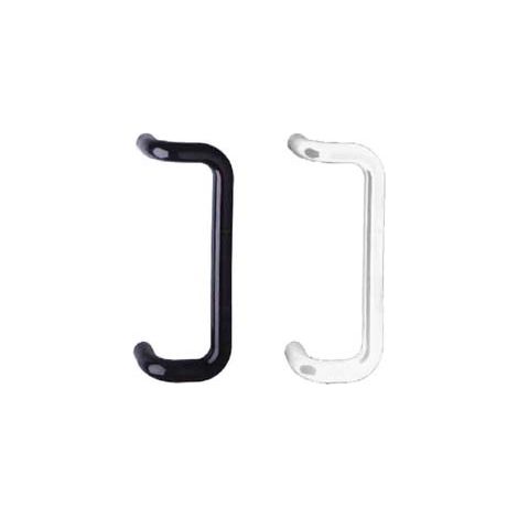 MANIGLIONE ZANCATO IN NYLON- - mm.333x146x84h. - interfori mm.300 col. bianco - 2 pezzi