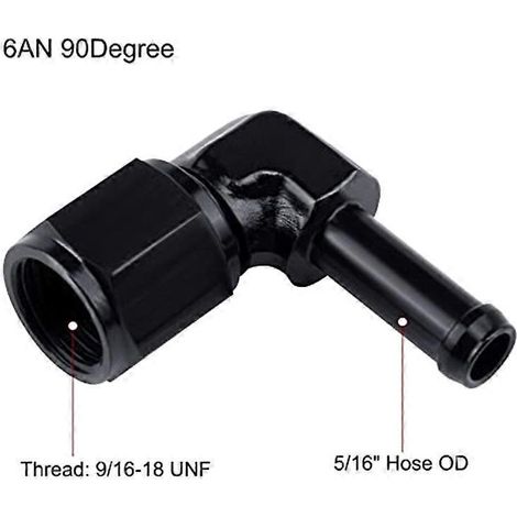 Voici un titre produit optimisé en français (moins de 190 caractères) :
Raccord de tuyau femelle 6AN évasé à embout cannelé 5/16" 3/8" coudé à angle droit pivotant - AN6516
(164 caractères) (1/4)