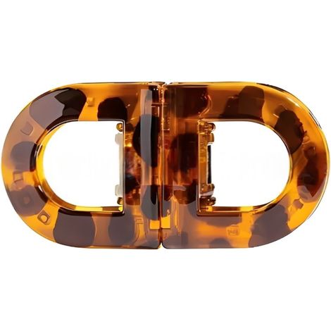 Pinza para el cabello magnética inteligente, una pinza para el cabello magnética inteligente, creativa y práctica (estampado de leopardo marrón). (1/5)