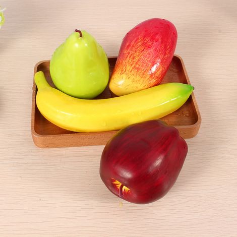 8-teiliges Set künstliches Obst aus Kunststoff für die Küche, Deko-Artikel für Zuhause und Partys, naturgetreu (1/5)