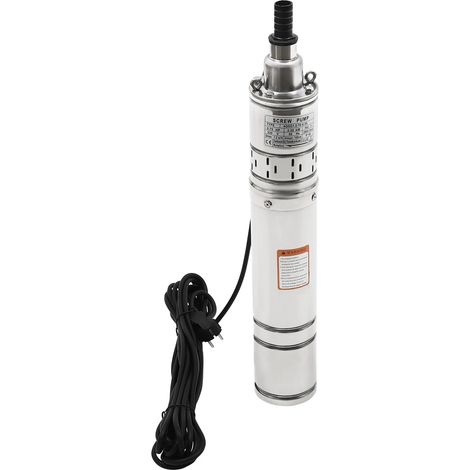 550W 230V Tiefbrunnenpumpe 2850r/min, Durchfluss 1.8m³/395.94 gal/h, Förderhöhe 90m/295.28 ft, Tauchtiefe 60m/196.85 ft, Edelstahl Tauchbrunnenpumpe, Wasserpumpe, Brunnenpumpe, Tauchpumpe, Rohrpumpe