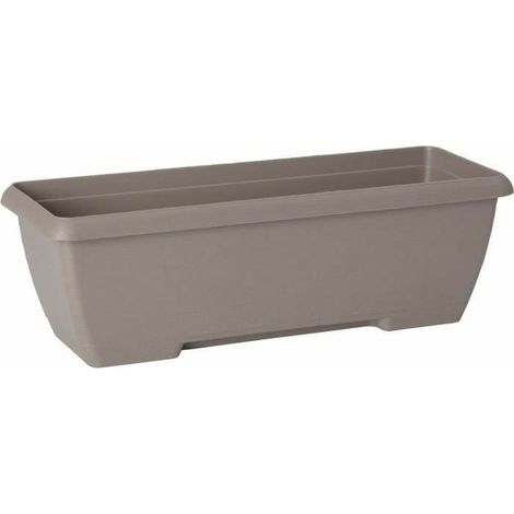 Giardiniera - GARDEN ID Teramo - Taupe 60 cm - Solidità - Riserva d'acqua integrata - Riciclato & 100% riciclabile - Volume per piante (1/4)