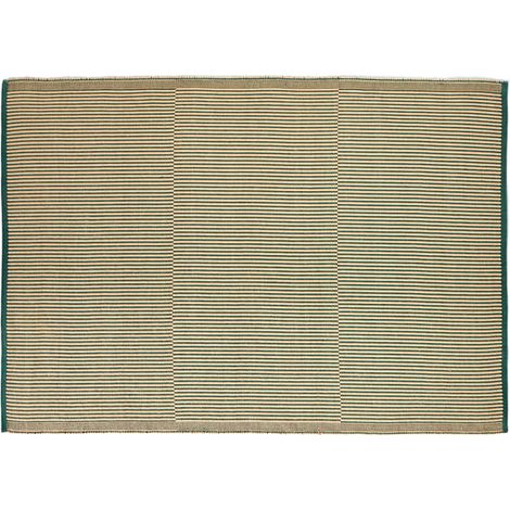 [NEUWERTIG] B-Ware Hay Tapis Teppich Wohnzimmerteppich Jute Baumwollteppich 140x200 Cm Schwarz Grün