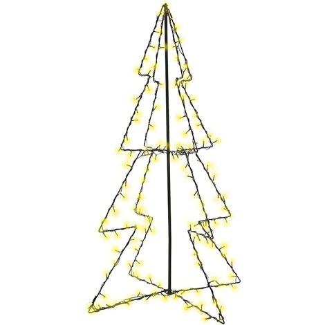 Albero di Natale Albero natalizio Albero festivo a Cono 160 LED per Interni Esterni 78x120 cm (1/5)