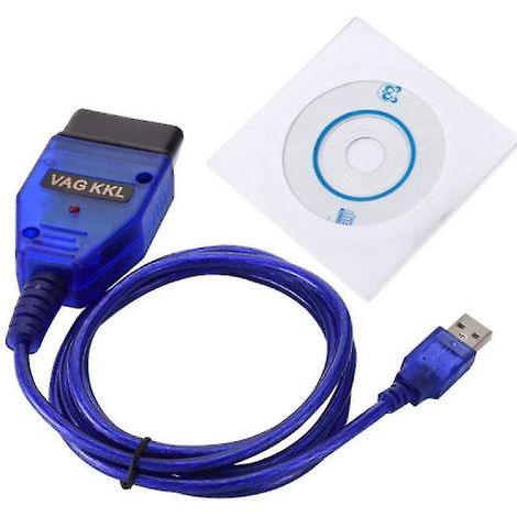 Câble d'interface USB pour voiture Vag-Com KKL Vag-Com 409.1 OBD2 II, scanner de diagnostic OBD, câble auxiliaire