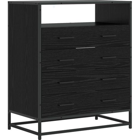 Armoire à tiroirs 4-Tiroir Chêne noir 70 x 41 x 83,5 cm vidaXL (1/5)