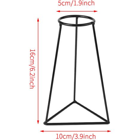 Vase Métal Noir Moderne Déco Intérieur avec Support pour Plantes Créatif (1/2)
