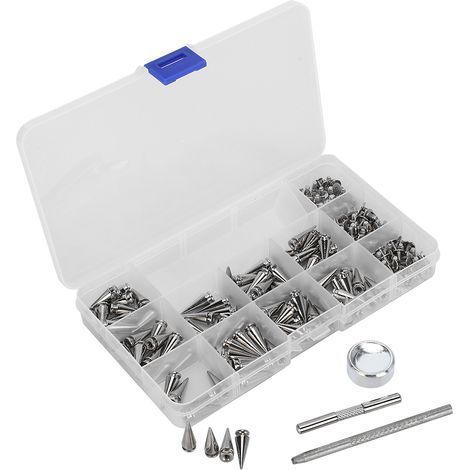 Clous Nieten Punk DIY 20mm Zinklegierung Lederbastelschrauben Zubehör Set mit 7 (1/5)
