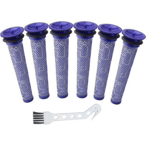 OEM– Lot de 6 pré-filtres de remplacement pour aspirateurs Dyson DC58. DC59. V6. V7. V8 – Brosse incluse – Lavable et réutilisable - 965661-01 (1/5)