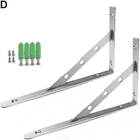 supports muraux métalliques pour table pliante à monter soi-même, équerres triangulaires pour étagère. (1/4)