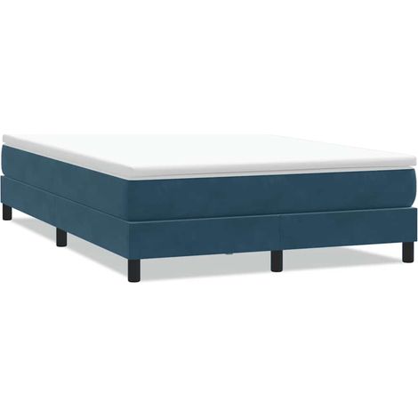 Maison Exclusive - Cama box spring sin colchón azul oscuro tercio (1/5)