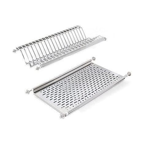 Égouttoir Suspendu pour Assiettes et Verres, Largeur 60cm, largeur intérieur module 535 - 570mm, Acier Inoxydable (1/5)