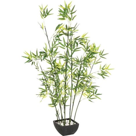 Plante Artificielle "Bambou" 122cm Vert (1/2)
