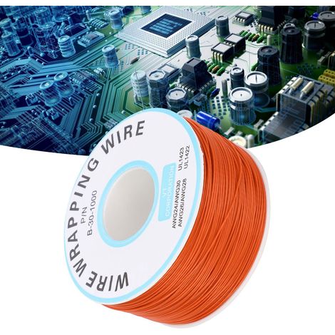 Nouveau cavalier de circuit imprimé OK Wire / cavalier PCB / fil de connexion électronique monoconducteur en cuivre pur 30 (orange) (1/5)