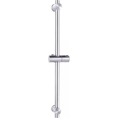 Barre de douche en acier inoxydable 304,avec fixation réglable en hauteur et en angle,acier inoxydable brossé finition chromée,66cm